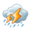 Cloud With Lightning and Rain emoji on Samsung